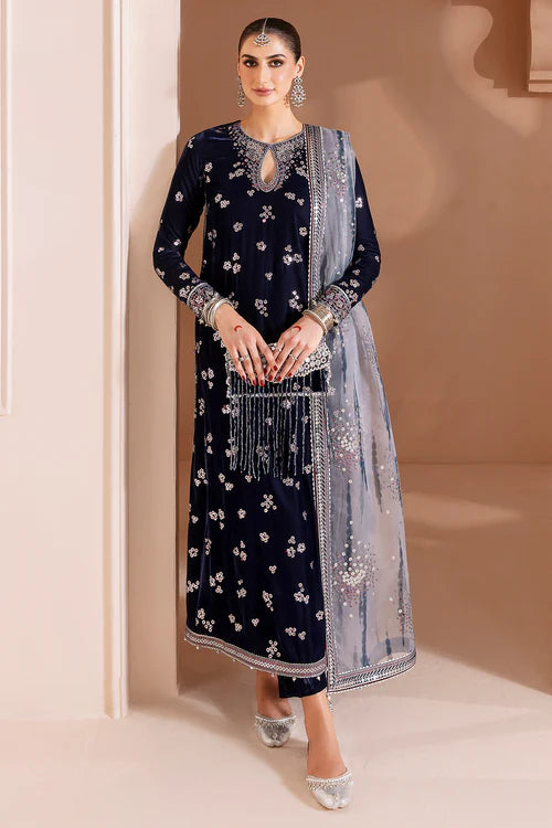 Embroidered Velvet Formal CVF D-03 - Jazmin