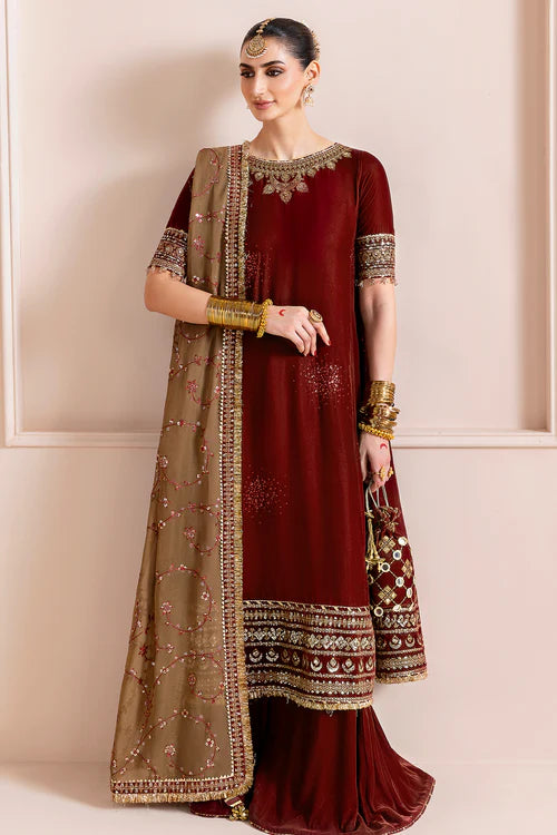 Embroidered Velvet Formal CVF D-13 - Jazmin